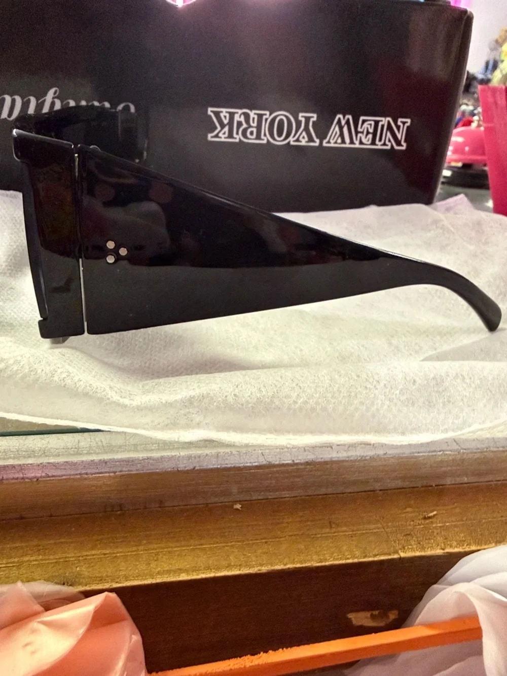New York Black Shield Sunglasses for Men